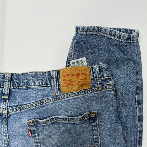 Levi’s 514 Straight Fit Jeans Blue Men’s Size 38x30 Light Distressed Vintage - Picture 4 of 8